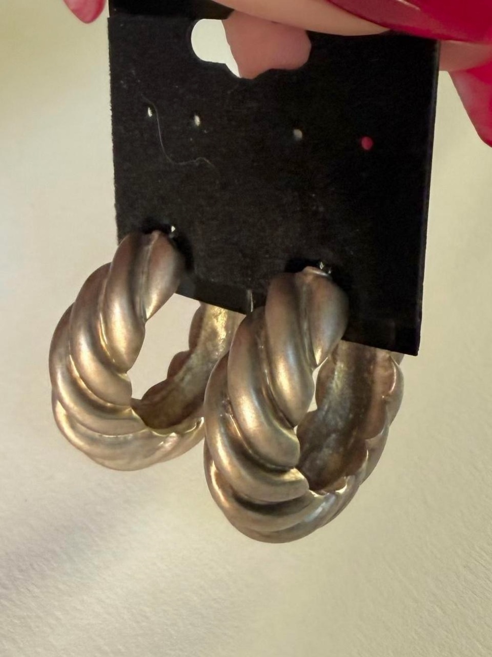 vintage heavyweight silver twisted chunky hoops